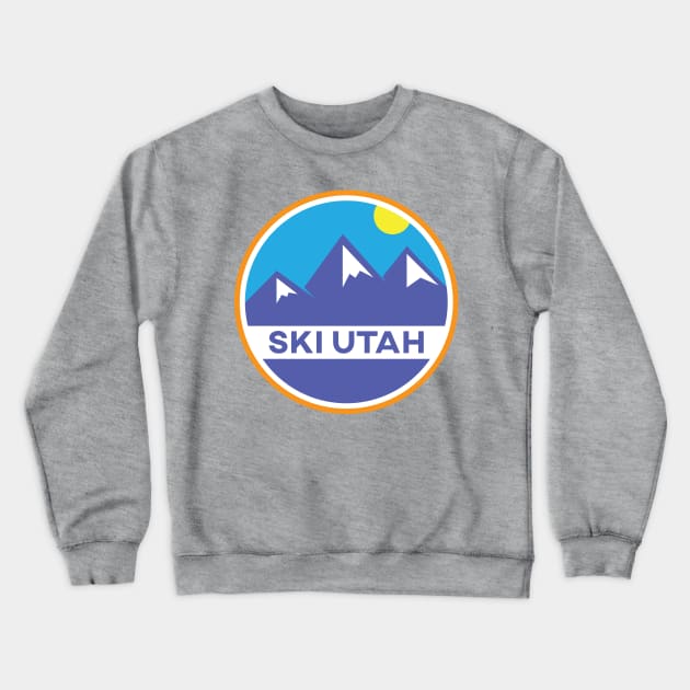 Ski Utah Badge Crewneck Sweatshirt by HolidayShirts